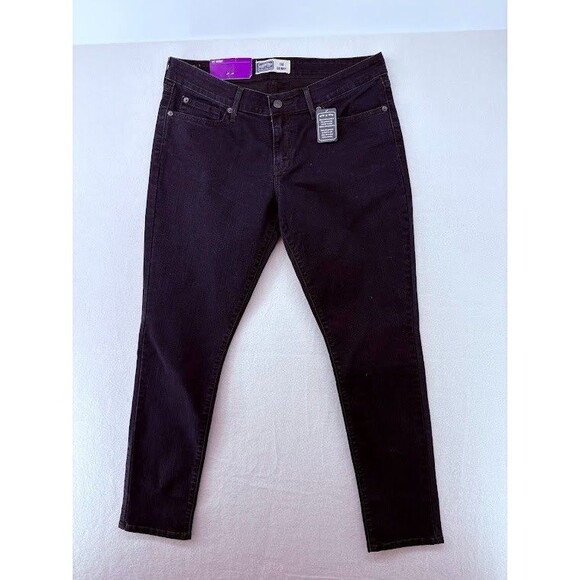 Signature Levi Strauss & Co Size 12 Womens Jeans The Skinny NWT Dark - Picture 1 of 6